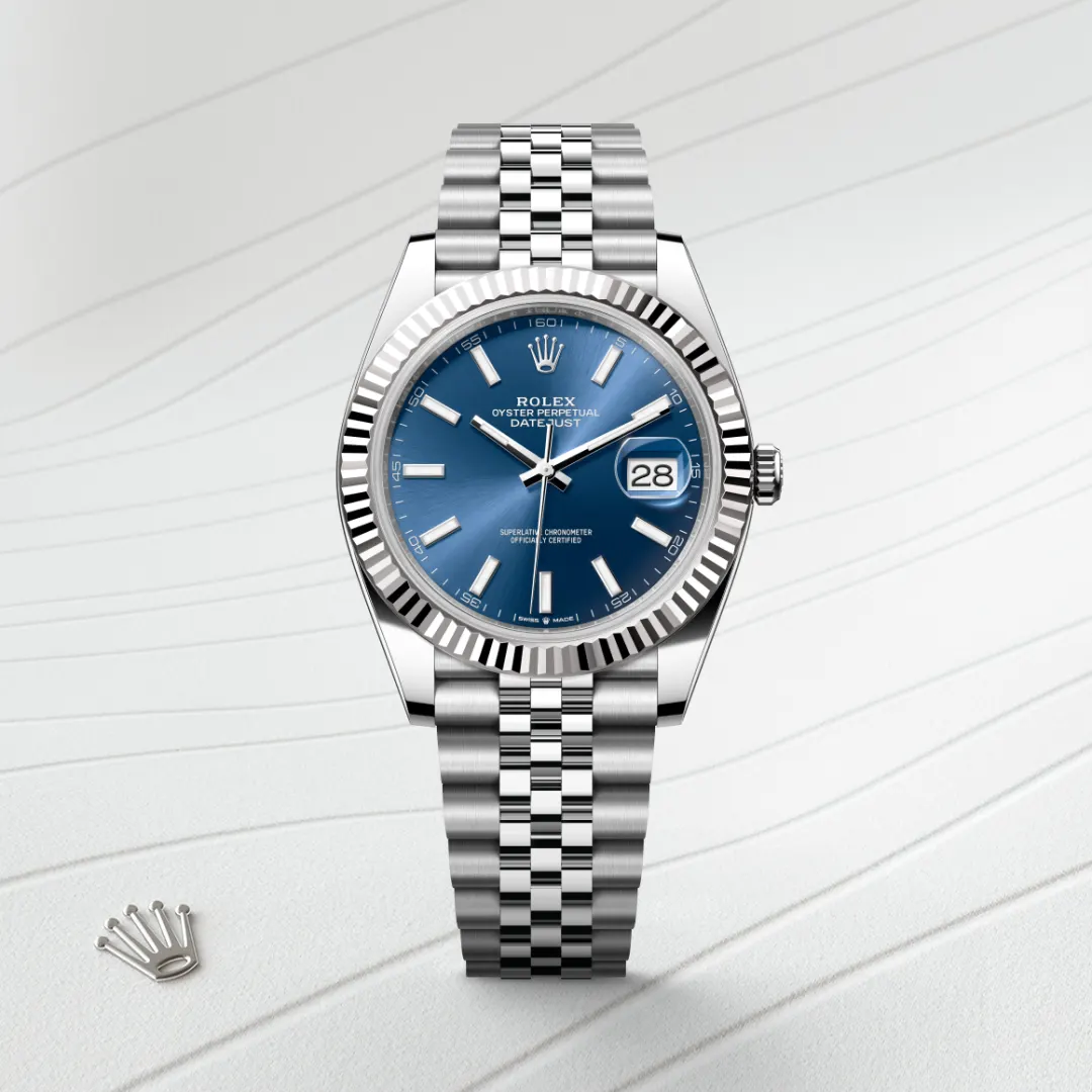 Rolex datejust in Rolesor bianco (combinazione di acciaio Oystersteel e oro bianco), M126334-0002 Abate 1920