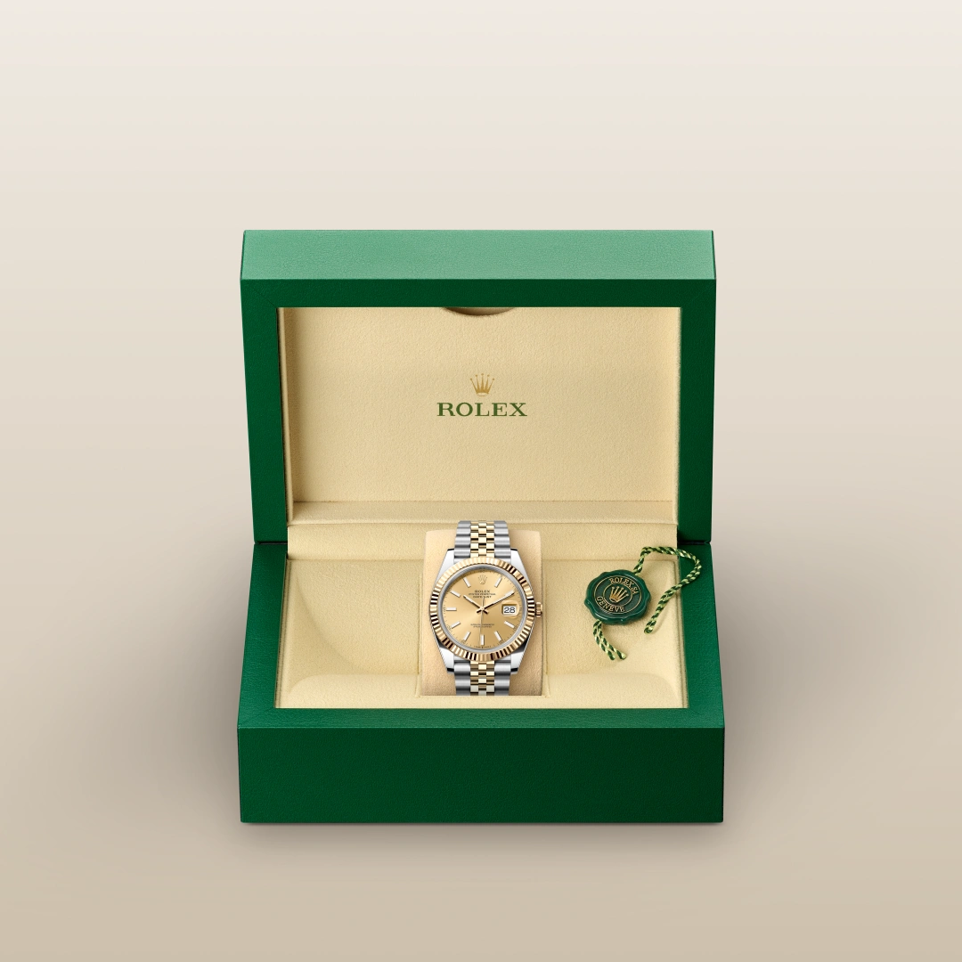 Rolex datejust in Rolesor giallo (combinazione di acciaio Oystersteel e oro giallo), M126333-0010 Abate 1920