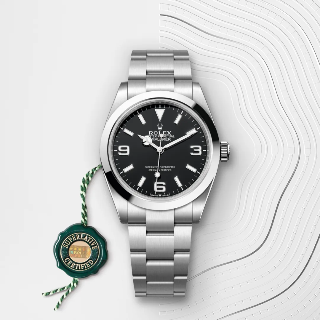 Rolex explorer in Acciaio Oystersteel, M224270-0001 Abate 1920