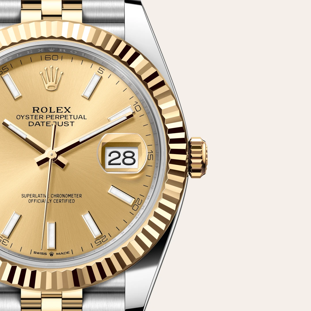 Rolex datejust in Rolesor giallo (combinazione di acciaio Oystersteel e oro giallo), M126333-0010 Abate 1920