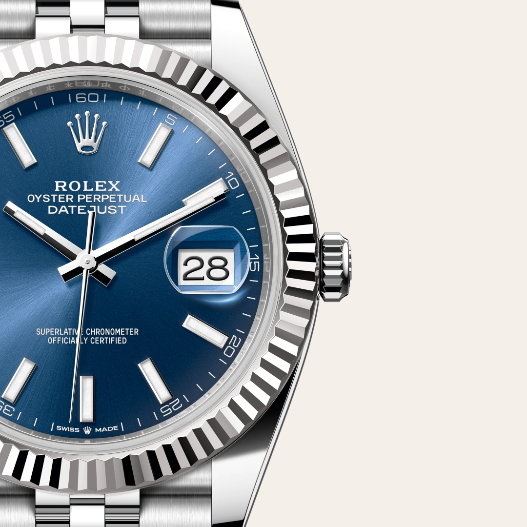 Rolex datejust in Rolesor bianco (combinazione di acciaio Oystersteel e oro bianco), M126334-0002 Abate 1920