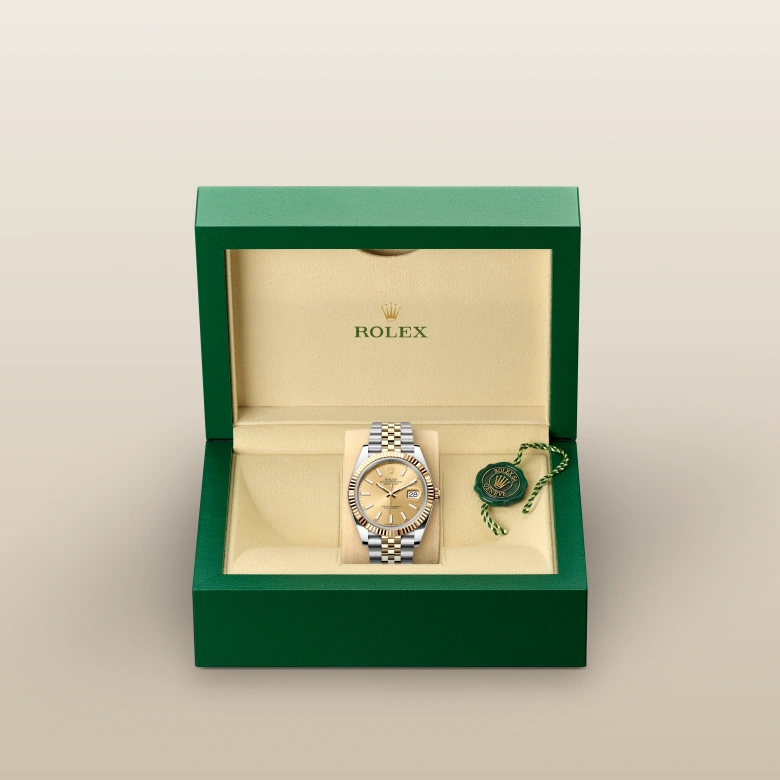 Rolex datejust in Rolesor giallo (combinazione di acciaio Oystersteel e oro giallo), M126333-0010 Abate 1920