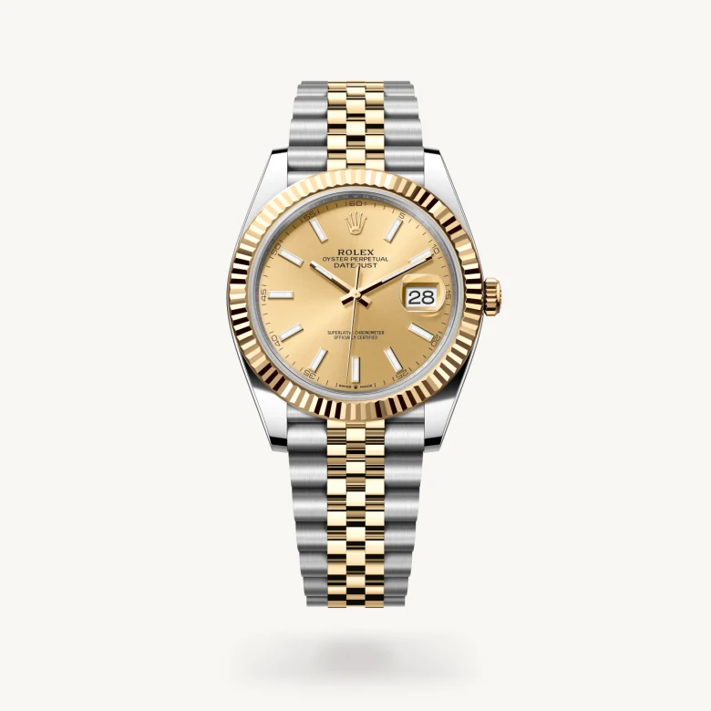 Rolex datejust in Rolesor giallo (combinazione di acciaio Oystersteel e oro giallo), M126333-0010 Abate 1920
