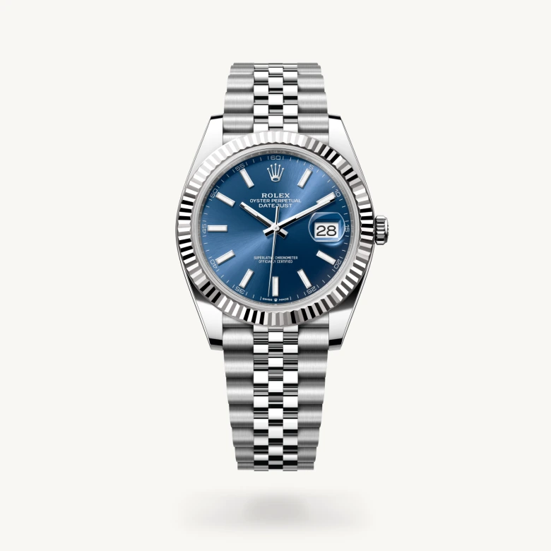 Rolex datejust in Rolesor bianco (combinazione di acciaio Oystersteel e oro bianco), M126334-0002 Abate 1920